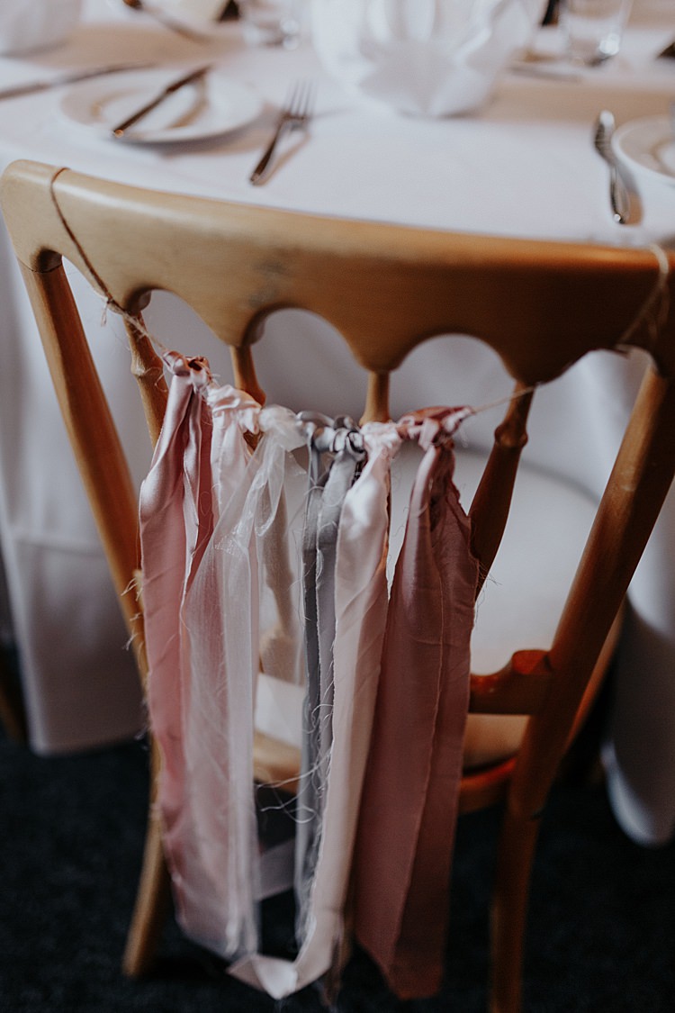 Silk Raw Ribbon Pastel Chair Decor North Hidden Barn Wedding Autumn Jen Marino Photography