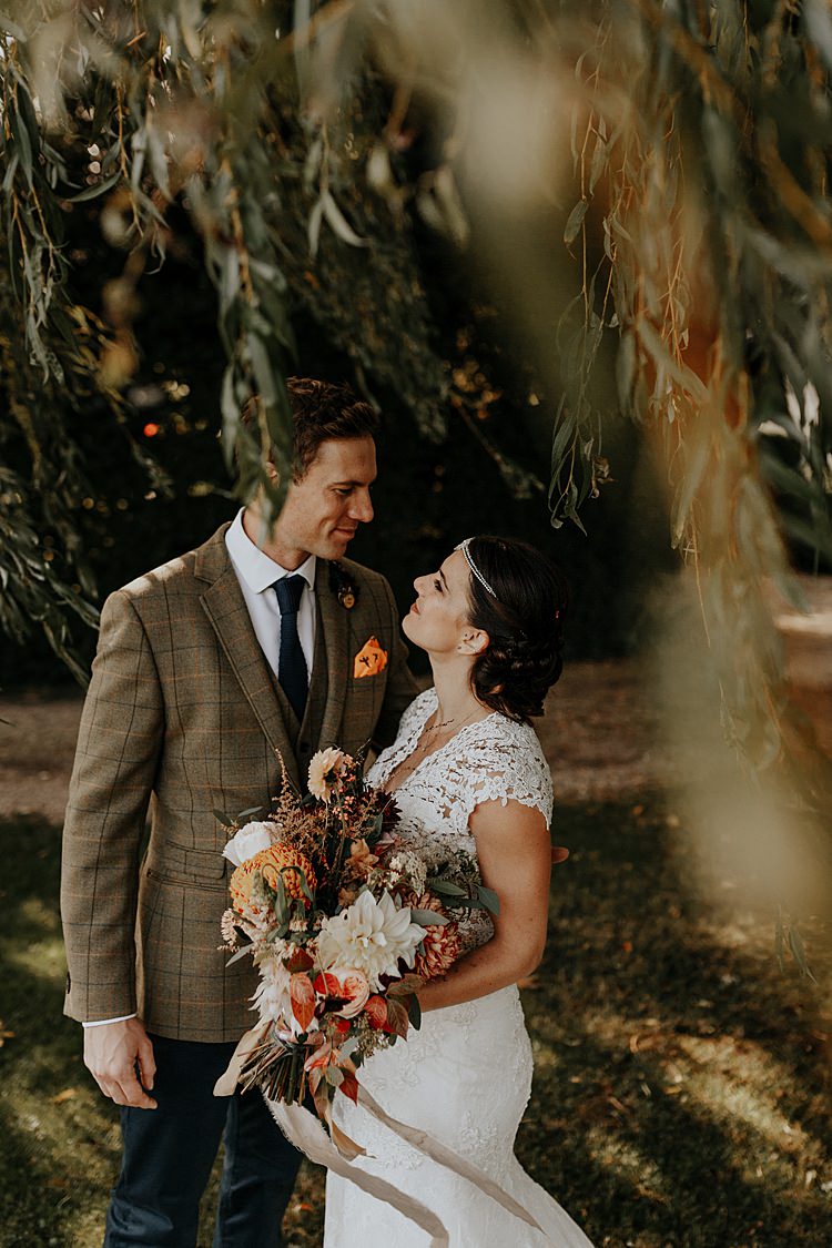 Groom Brown Check Jackets Blue Chinos Tie Groomsmen North Hidden Barn Wedding Autumn Jen Marino Photography