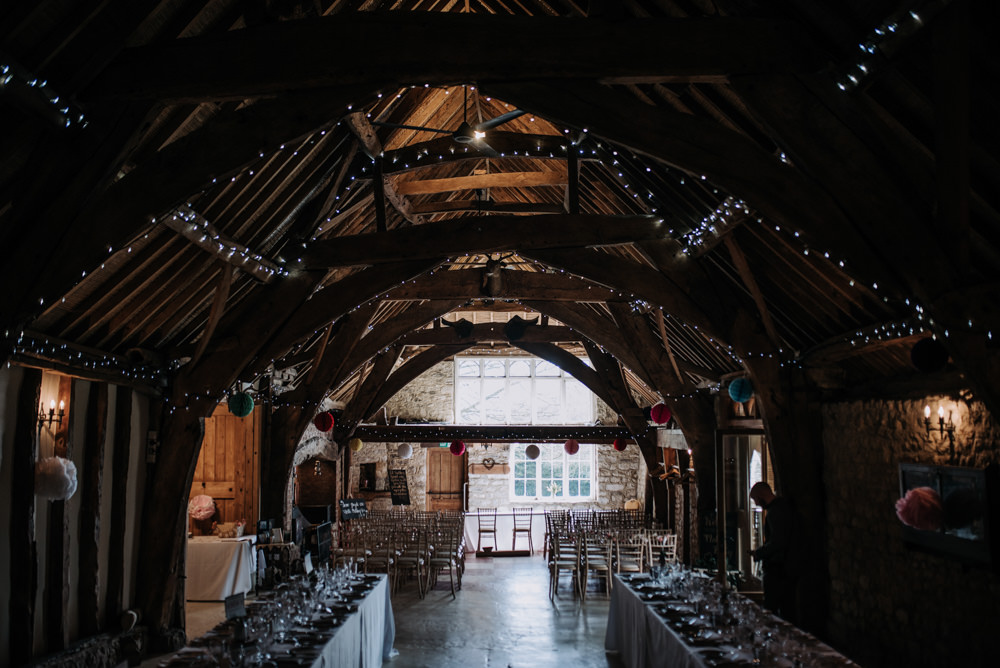 Fairy Lights Pom Poms Notley Tythe Barn Wedding Kazooieloki Photography