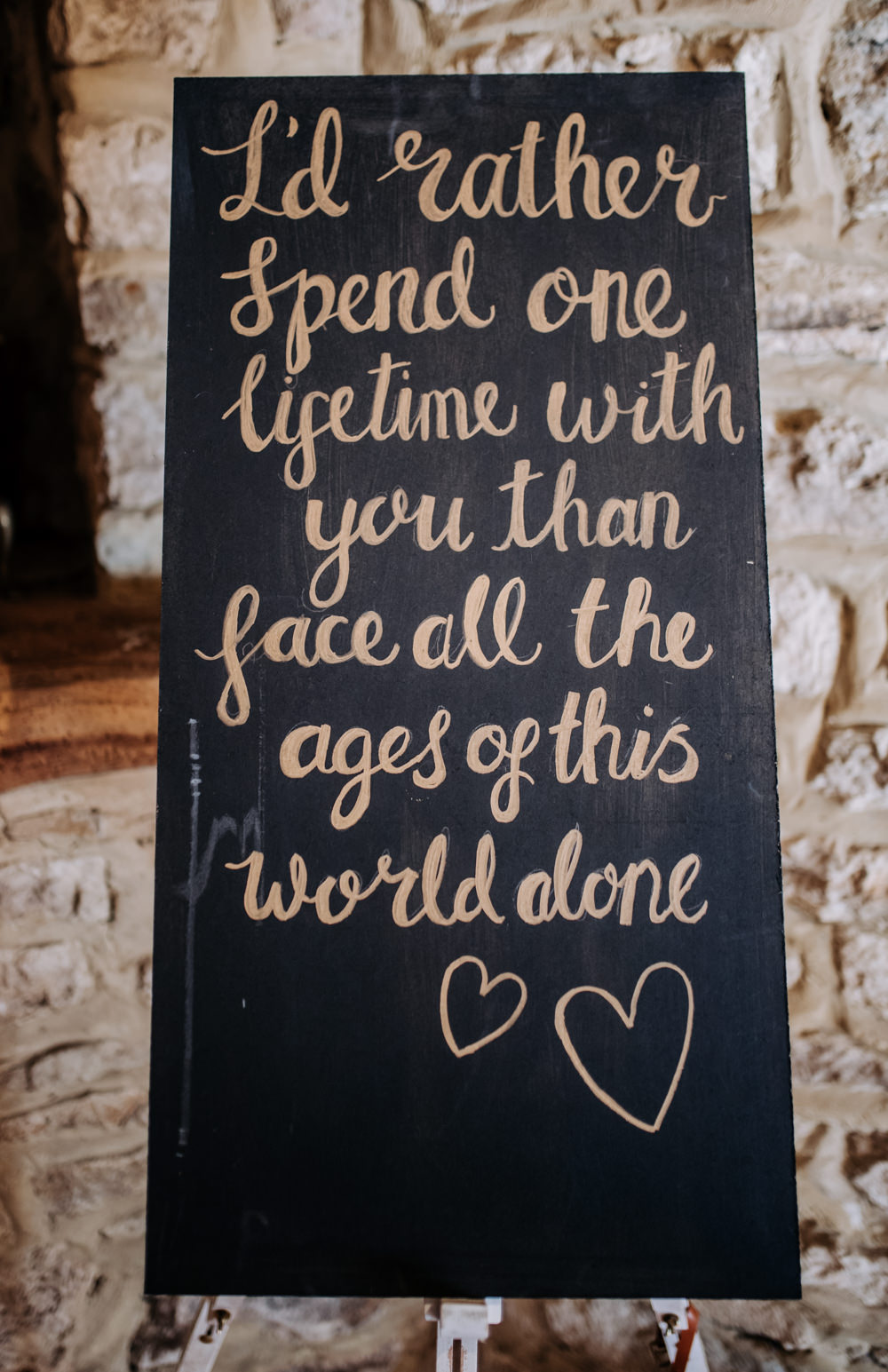 Black Chalk Board Sign Quote Notley Tythe Barn Wedding Kazooieloki Photography