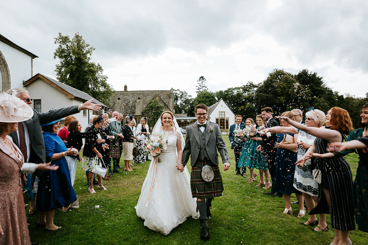 Confetti Throw Pretty Pastel Floral Village Hall Wedding Struve Photography