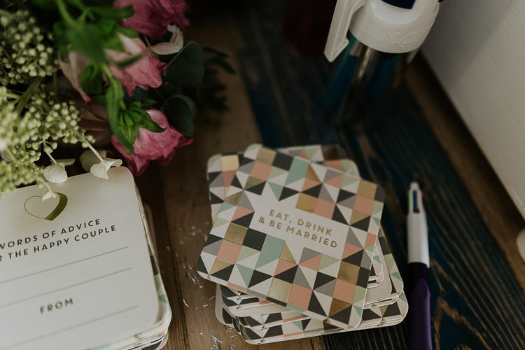 Advice Cards Guest Book Pretty Pastel Floral Village Hall Wedding Struve Photography