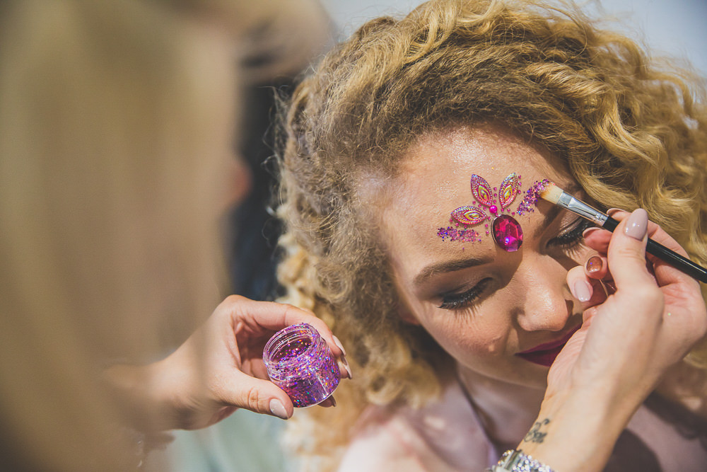 Glitter Make Up Rainbow Alternative Woodland Wedding Ideas Nicki Shea Photography