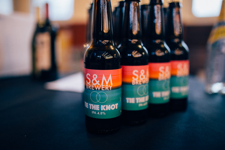 Personalised Home Brewed Beer Round Chapel London Wedding Nikki van der Molen Photography