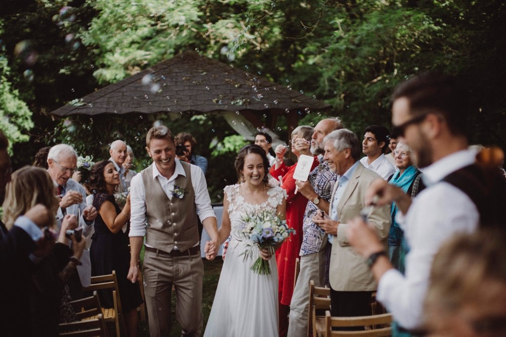 Bubble Confetti The Green Cornwall Wedding Ben Selway Photography