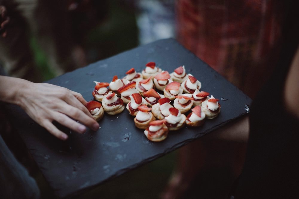 Scones Canapes The Green Cornwall Wedding Ben Selway Photography