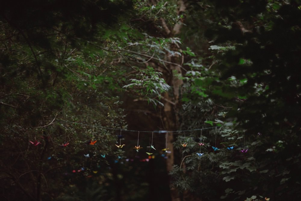 Origami Cranes The Green Cornwall Wedding Ben Selway Photography
