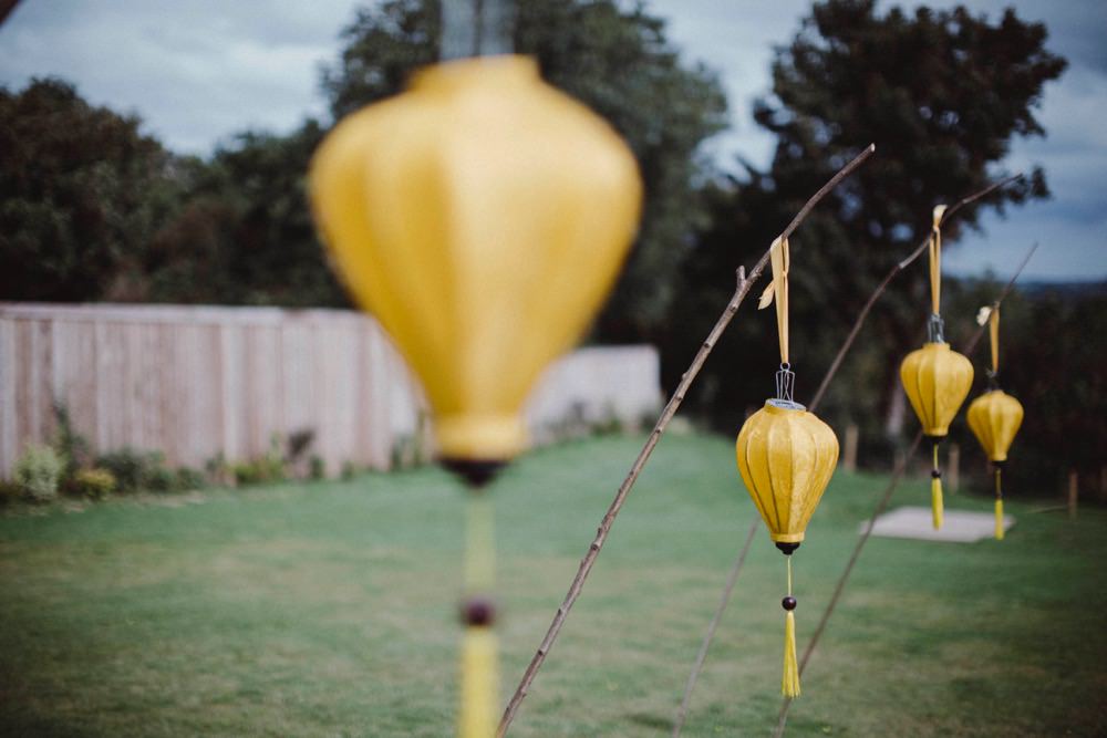 Lanterns Outdoors The Green Cornwall Wedding Ben Selway Photography