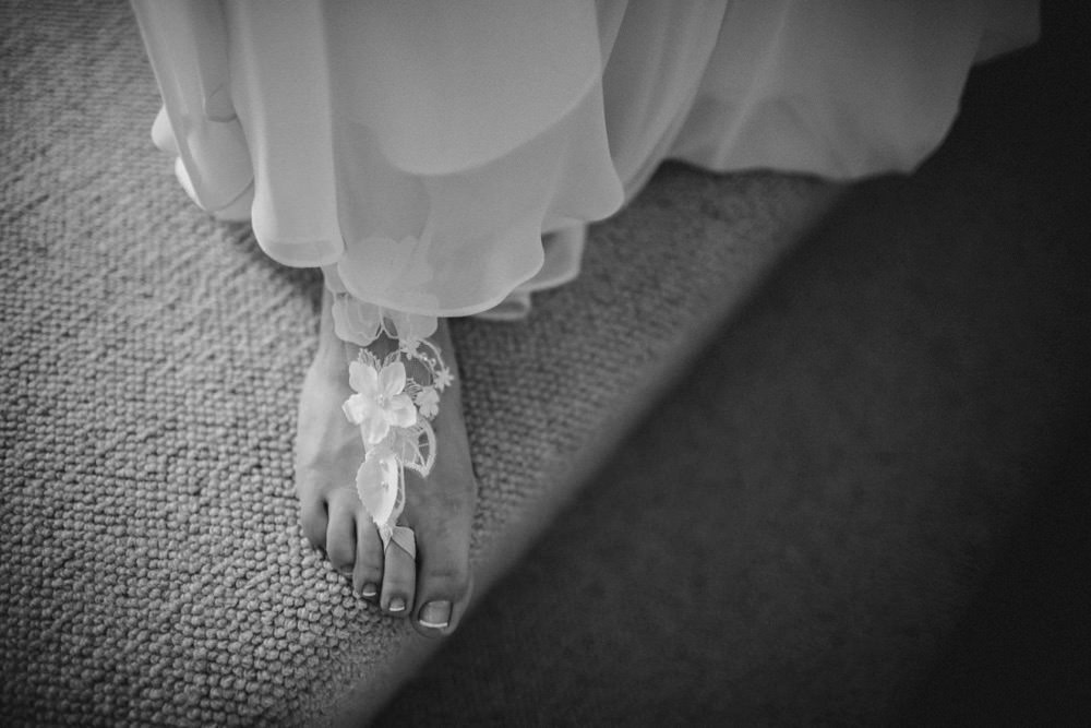 Barefoot Bride Accessory Shoe The Green Cornwall Wedding Ben Selway Photography