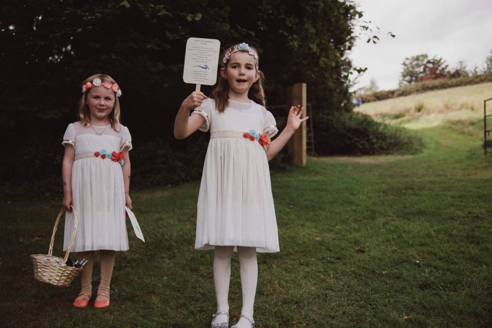Flower Girl Dresses Flowers The Green Cornwall Wedding Ben Selway Photography