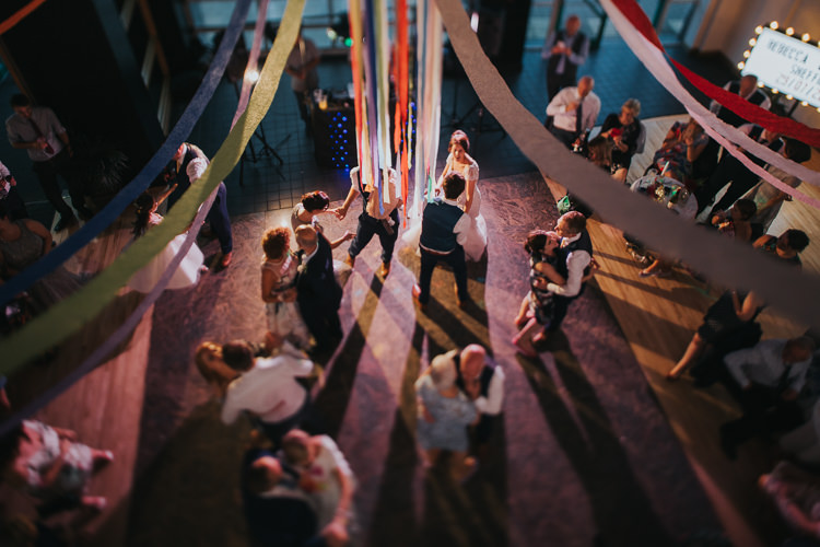 Dancefloor Streamers The Workstation Cinema Colourful Wedding Bloom Weddings
