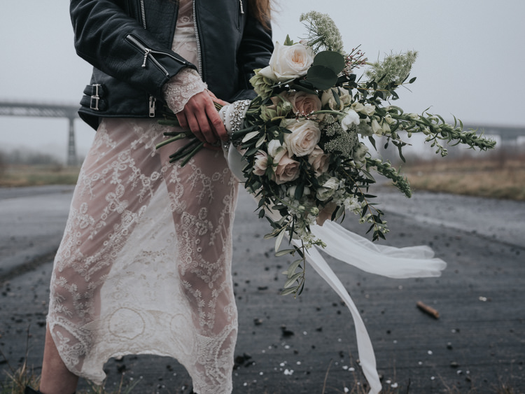 Bouquet Flowers Bride Bridal Blush Pink Greenery Foxgloves Larkspur Ammi Rose Ranunculus Hellebores Olive Eucalyptus Alternative Edgy Naked Tipi Backdrop Wedding Ideas http://www.ivoryfayre.com/
