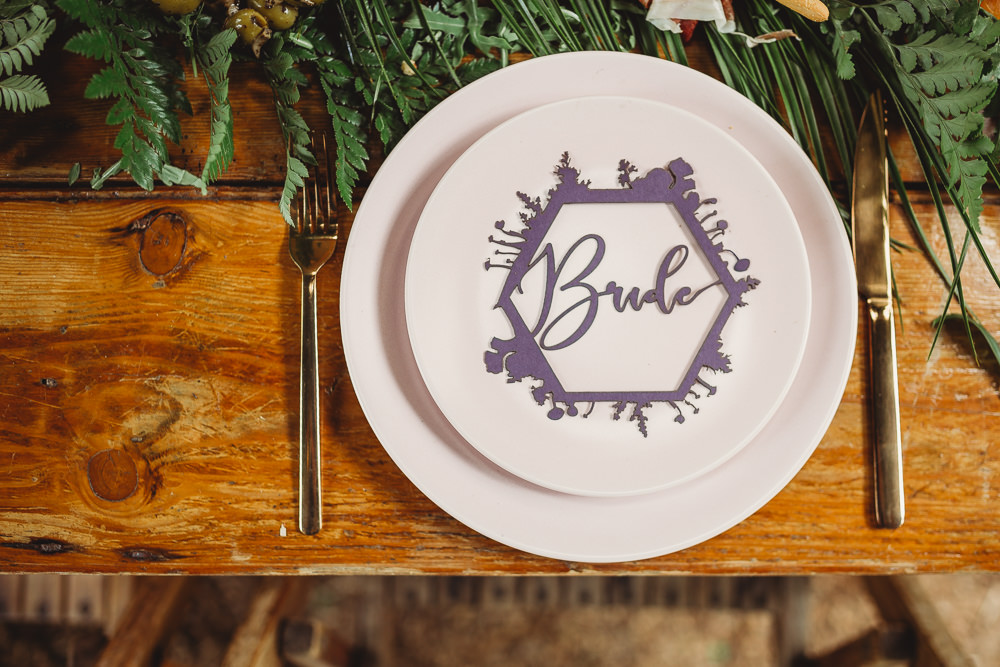 Laser Cut Bright Colourful Stationery Place Name Arnos Vale Weddings Ideas When Charlie Met Hannah Photography