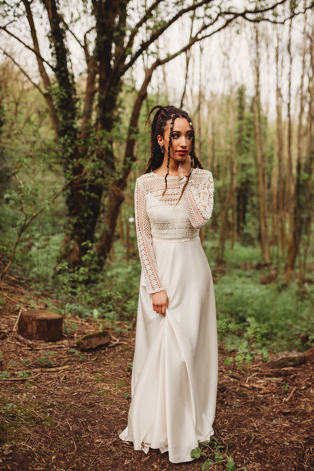 Dress Gown Bride Bridal Lace Silk Sleeves Arnos Vale Weddings Ideas When Charlie Met Hannah Photography