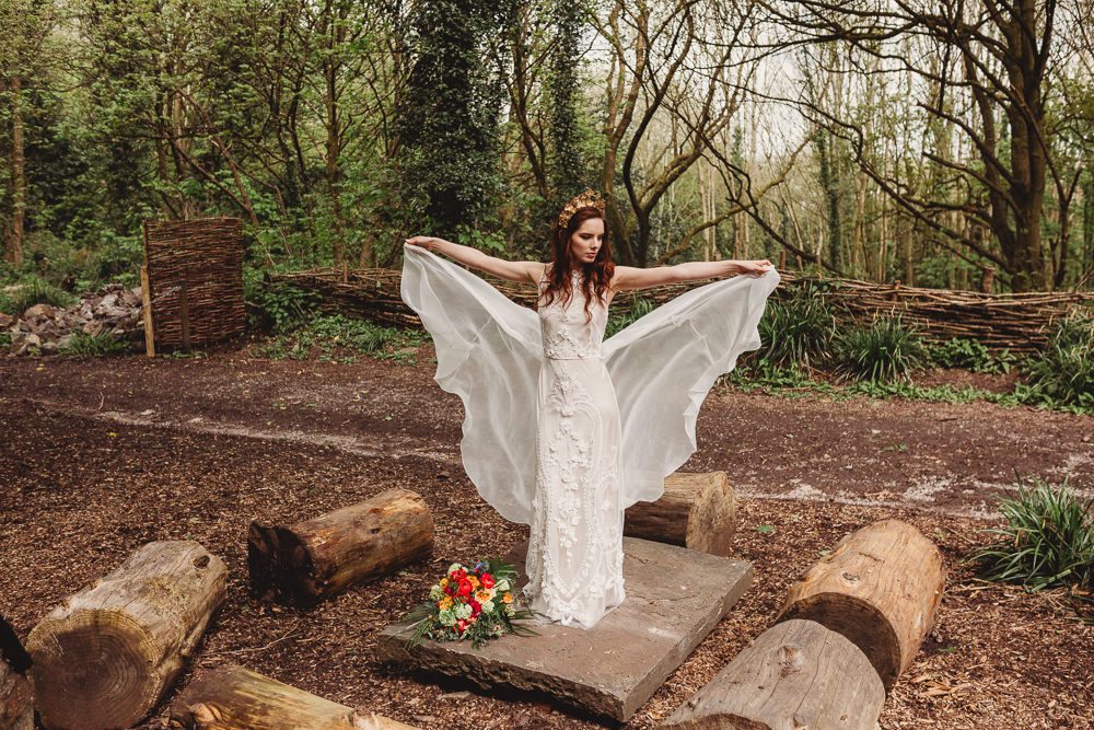Dress Gown Bride Bridal Lace Silk Train Arnos Vale Weddings Ideas When Charlie Met Hannah Photography