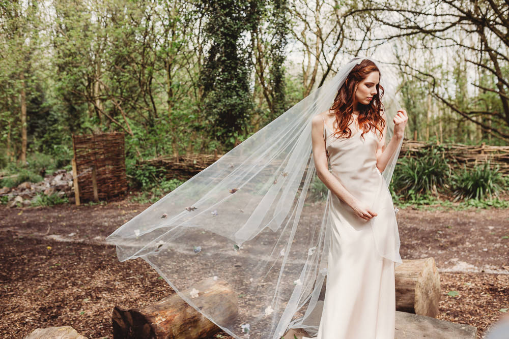 Dress Gown Bride Bridal Lace Silk Train Veil Flowers Embroidery Arnos Vale Weddings Ideas When Charlie Met Hannah Photography