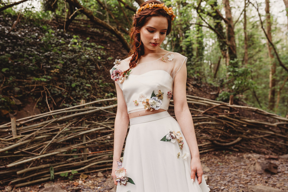 Dress Gown Bride Bridal Lace Silk Train Veil Flowers Embroidery Skirt Top Arnos Vale Weddings Ideas When Charlie Met Hannah Photography