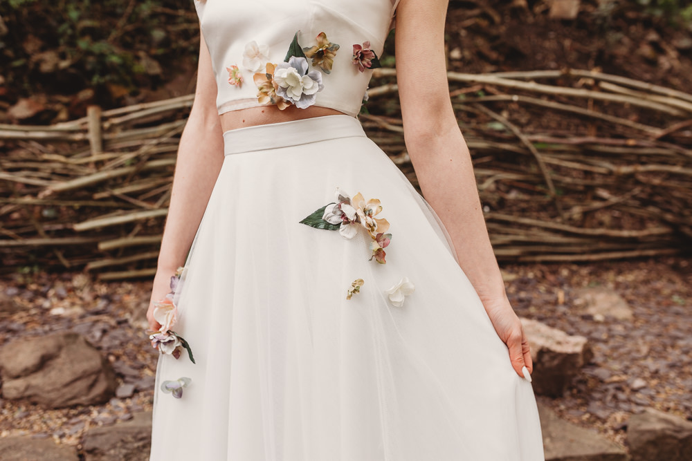 Dress Gown Bride Bridal Lace Silk Train Veil Flowers Embroidery Skirt Top Arnos Vale Weddings Ideas When Charlie Met Hannah Photography