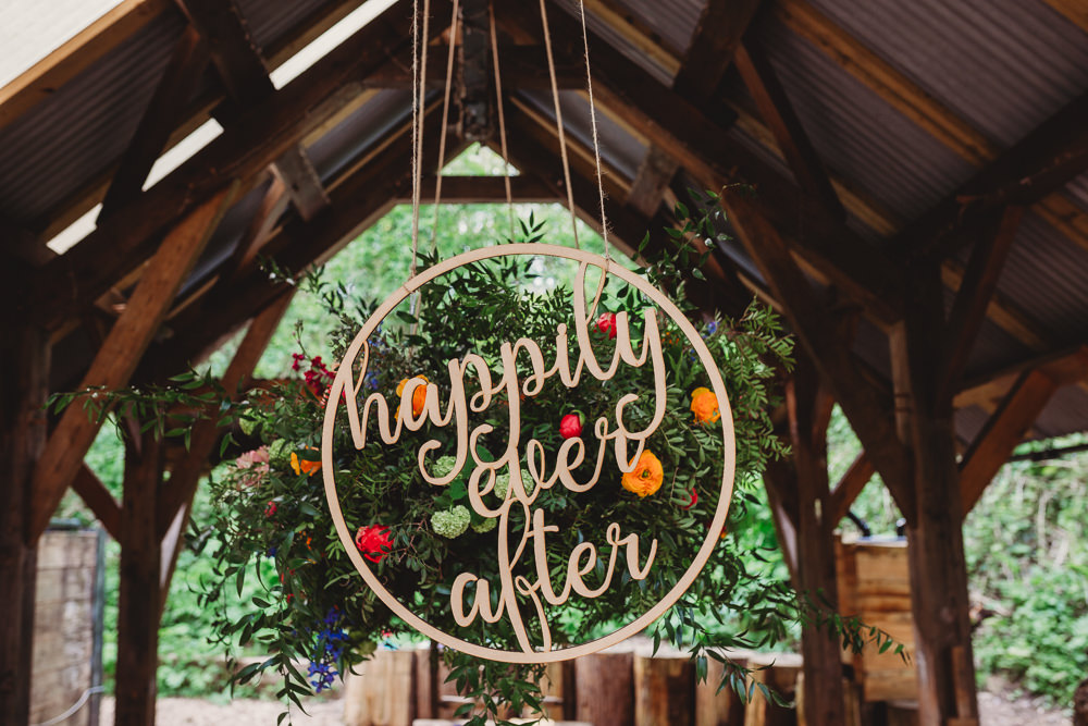 Wooden Hanging Round Gold Laser Cut Calligraphy Sign Signage Arnos Vale Weddings Ideas When Charlie Met Hannah Photography