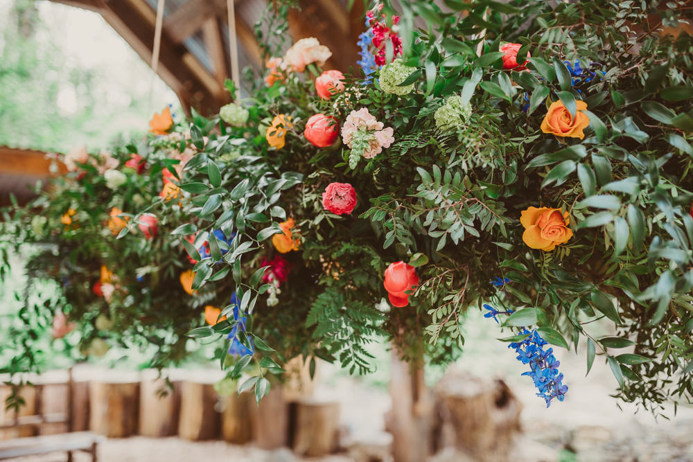 Suspended Hanging Flower Installation Greenery Foliage Colourful Arnos Vale Weddings Ideas When Charlie Met Hannah Photography