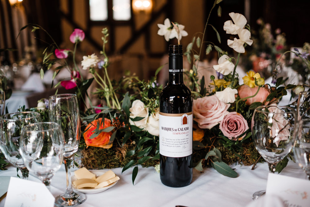 Table Centre Flowers Floral Moss Rose Cantley House Hotel Wedding Ross Hurley Photography