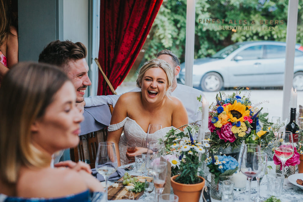 Colourful Bright Summer Pub Wedding Charlotte Razzell Photography