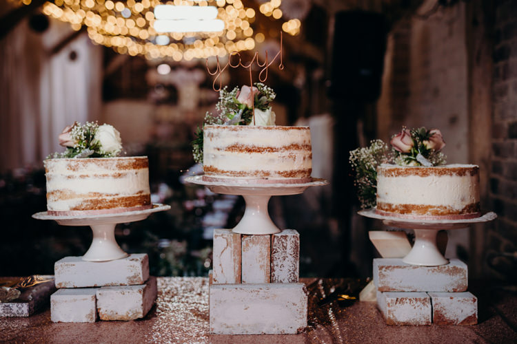 Semi Naked Cake Buttercream Flowers Toppers Creative Hertfordshire Barn Boho DIY Wedding Beard and Mane Photography