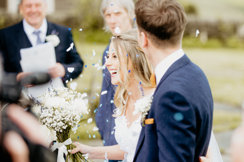 Confetti Throw Crow Hill Wedding Tim Simpson Photography
