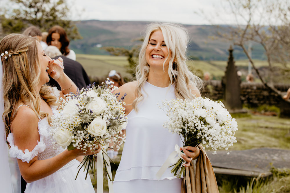 Bridesmaid Dress Flowers Crow Hill Wedding Tim Simpson Photography