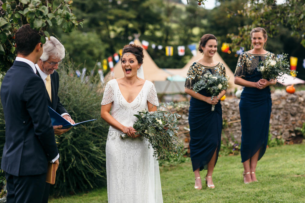 Devon Garden Wedding Tipi Freckle Photography