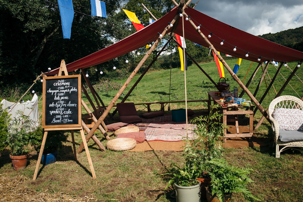 Kids Childrens Tent Devon Garden Wedding Tipi Freckle Photography