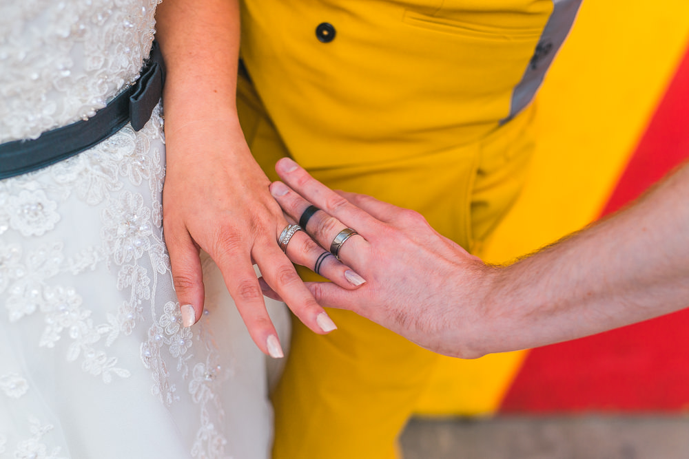 Wedding Ring Tattoo Bride Groom Fruit Space Hull Warehouse Wedding M&G Photographic
