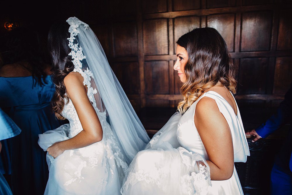 Lace Edge Veil Bride Bridal Great Fosters Wedding Roo Stain Photography