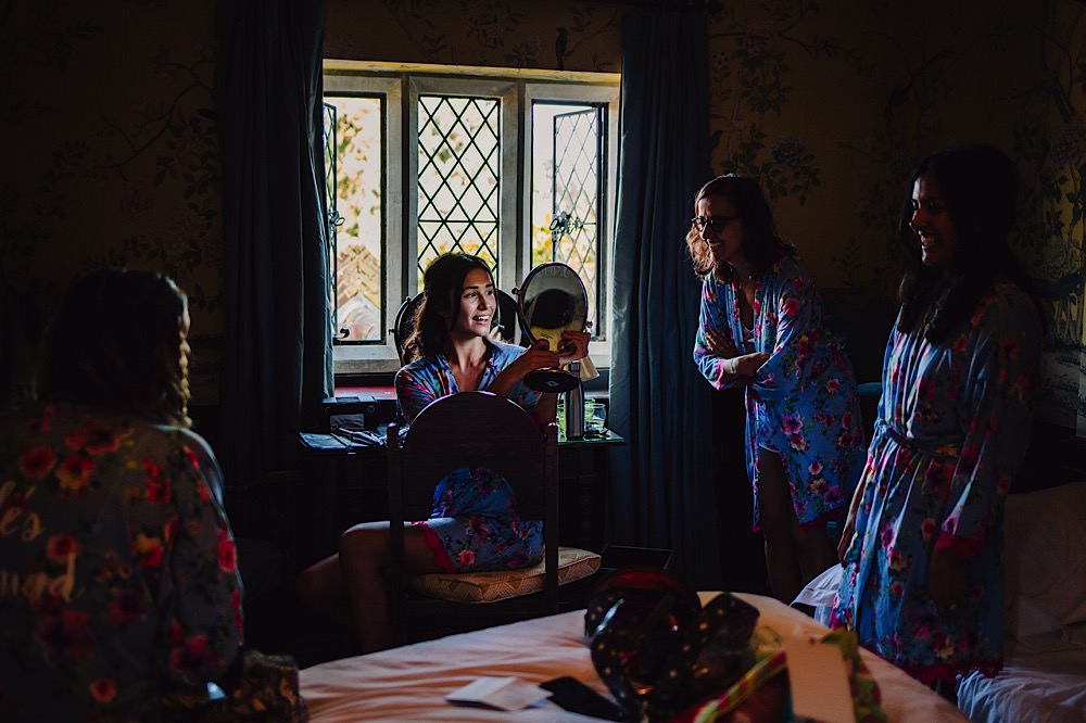 Floral Dressing Gowns Robes Bride Bridesmaids Great Fosters Wedding Roo Stain Photography