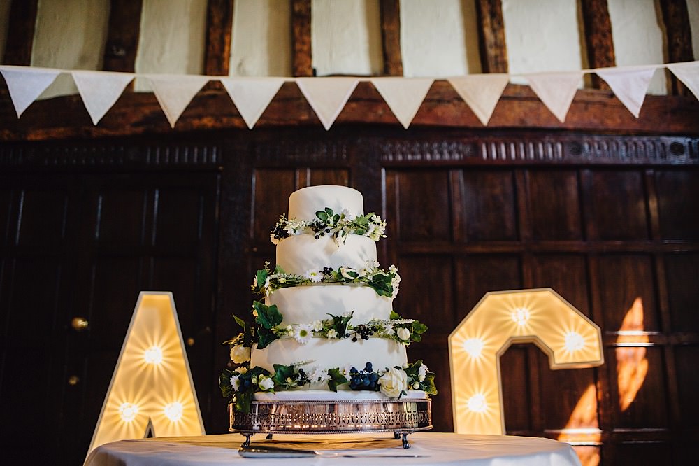 Iced Cake Greenery Foliage Great Fosters Wedding Roo Stain Photography