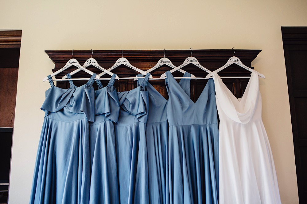 Custom Dress Hangers Bride Bridesmaids Great Fosters Wedding Roo Stain Photography