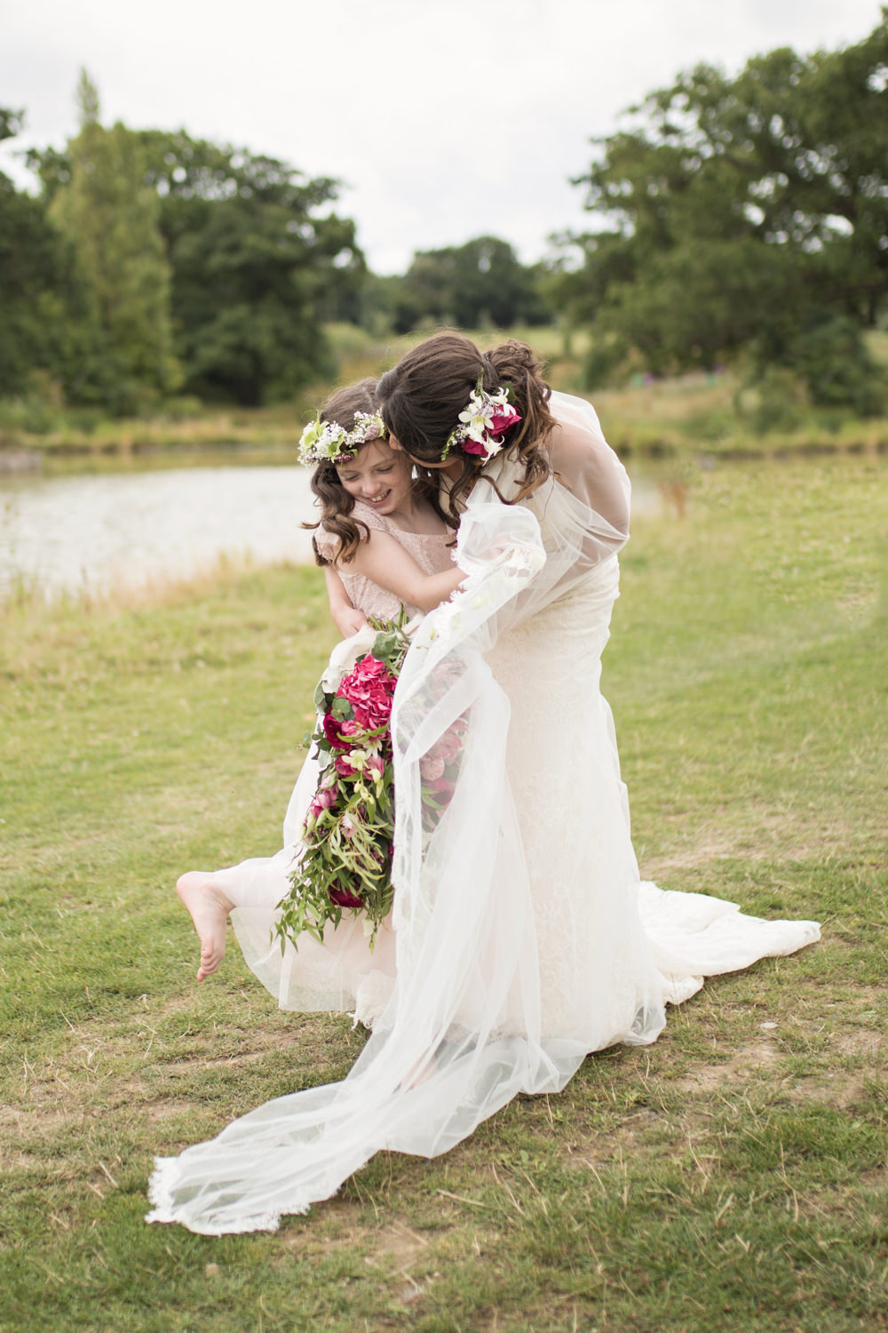Flower Girl Bride House Meadow Wedding Kerry Ann Duffy Photography