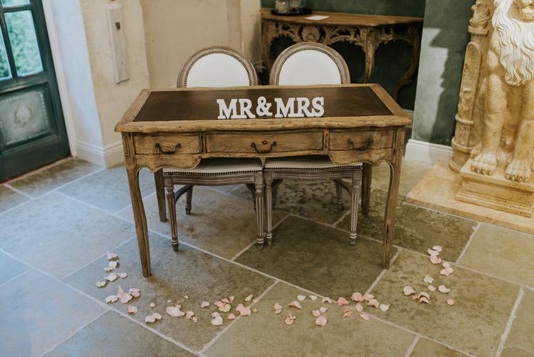 Register Table Petals Mr & Mrs Le Petit Chateau Wedding Chris Randle Photography