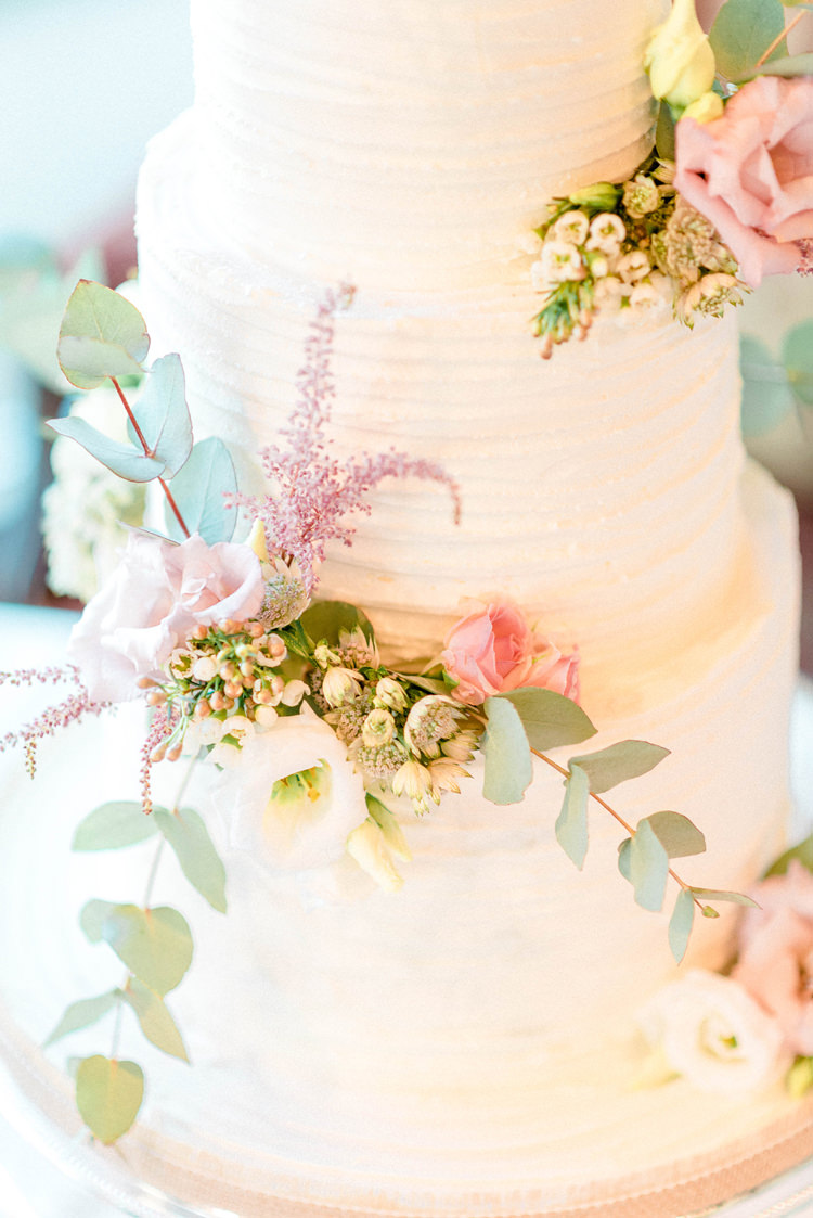Buttercream Cake Flowers Pretty Newton Hall Wedding Sarah-Jane Ethan Photography