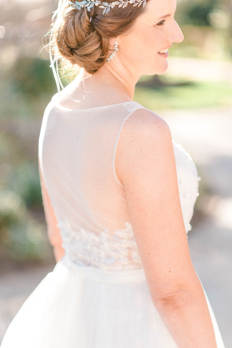 Bride Bridal Hair Style Newton Hall Wedding Sarah-Jane Ethan Photography