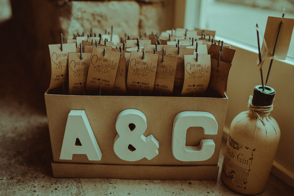 Sparklers Box Northside Farm Wedding Belle Art Photography