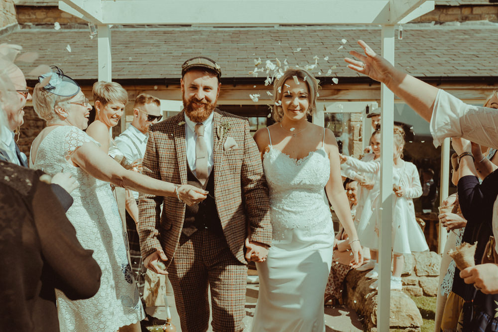 Confetti Throw Northside Farm Wedding Belle Art Photography