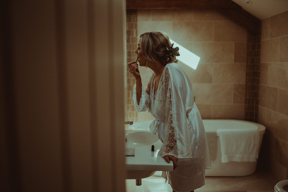 Bride Bridal Prep Dressing Gown Robe Northside Farm Wedding Belle Art Photography