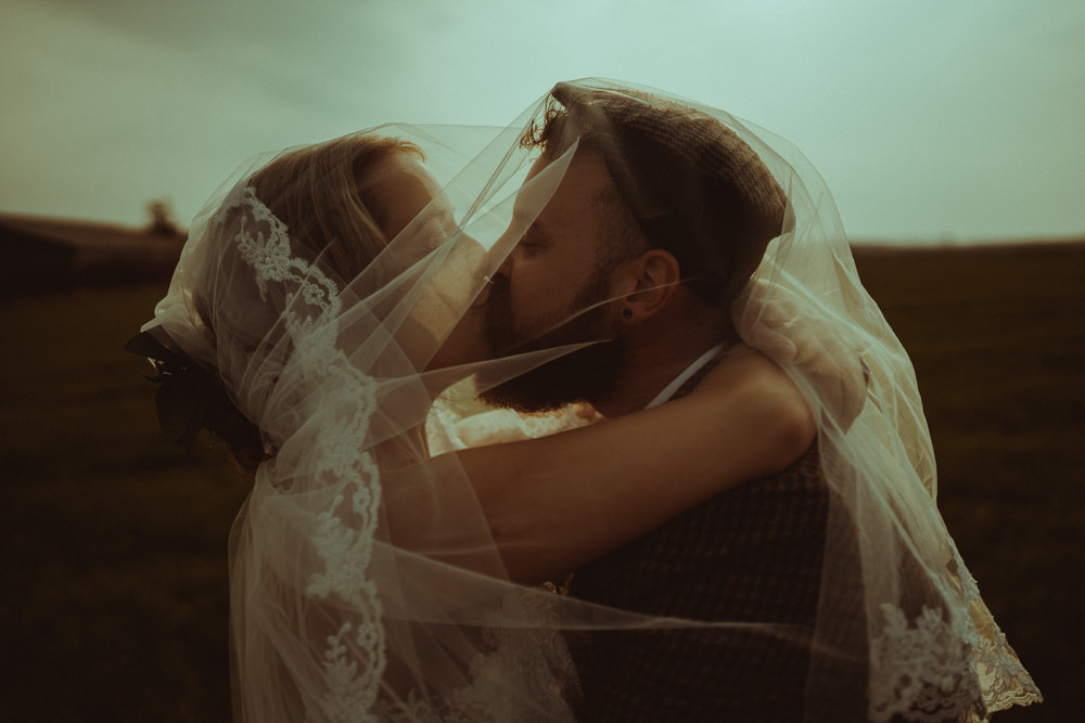Lace Veil Bride Bridal Northside Farm Wedding Belle Art Photography