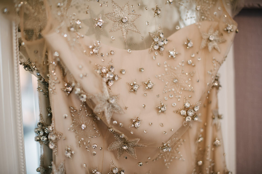 Bride Bridal Jenny Packham Star Celestial Sparkle Embellishment Orange Tree House Wedding Winter You Them Us Photography
