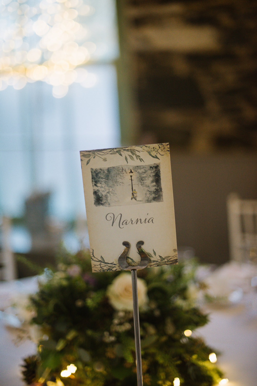 Table Name Narnia Watercolour Drawing Orange Tree House Wedding Winter You Them Us Photography