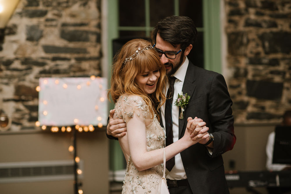 Bride Bridal Jenny Packham Star Celestial Sparkle Embellishment Headpiece Bottle Green Suit Groom First Dance Orange Tree House Wedding Winter You Them Us Photography