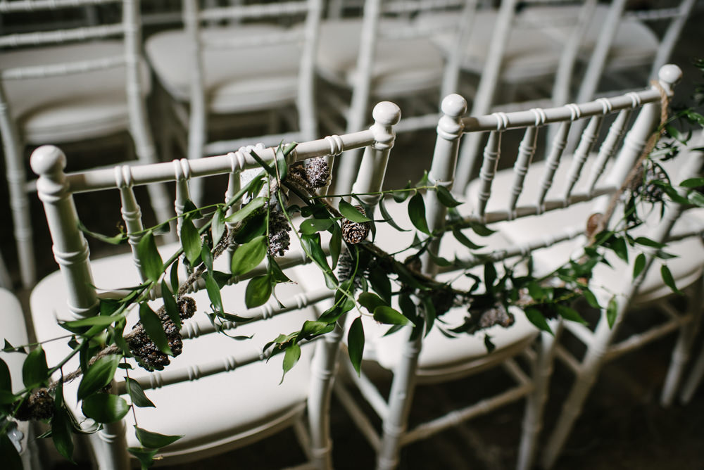 Foliage Decor Garland Chair Orange Tree House Wedding Winter You Them Us Photography