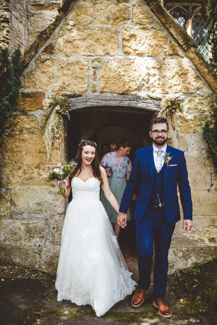 Church Just Married Exit Rustic Relaxed Farm Wedding Photography34