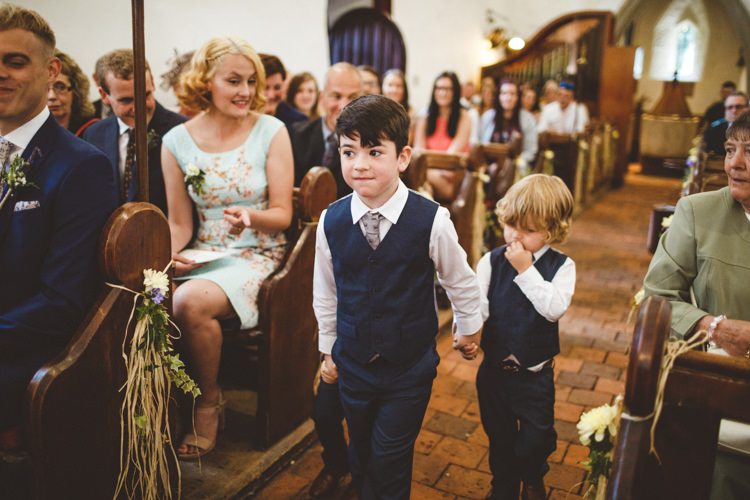 Page Boys Waistcoats Ties Blue Trousers Rustic Relaxed Farm Wedding Photography34